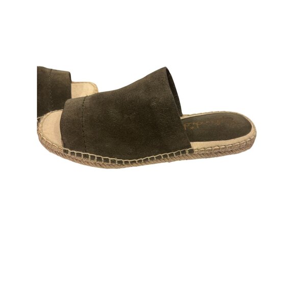 Splendid Womens Olive Green Suede Slide-On Espadrille Sandals Size 6 1/2 - Picture 10 of 16